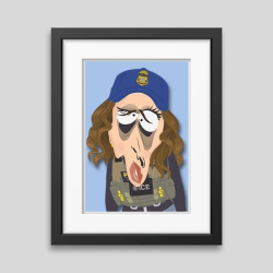 'I.C.E. Barbie' Van Gogh South Park Framed poster