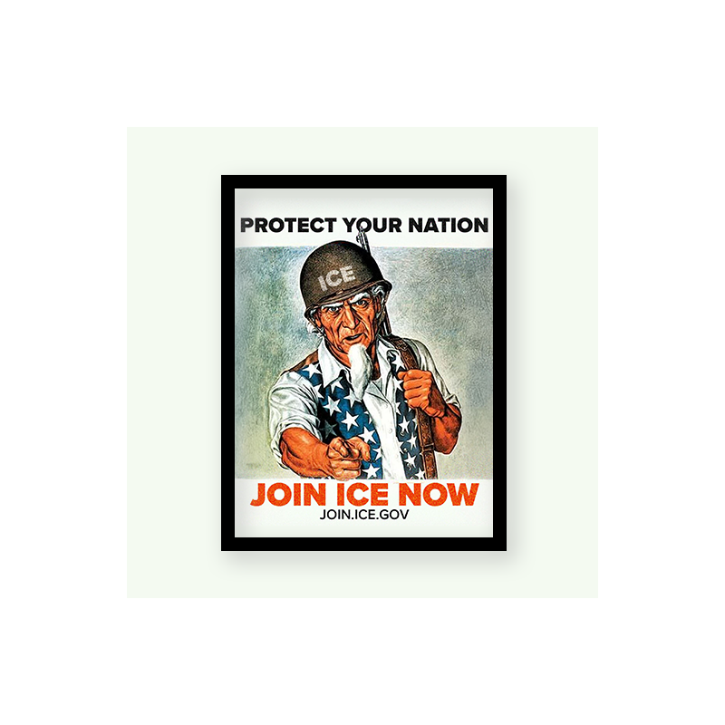 Framed Art - I.C.E Protect Your Nation