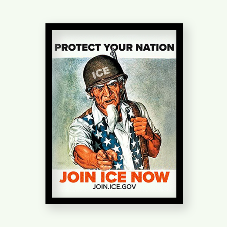 Framed Art - I.C.E Protect Your Nation